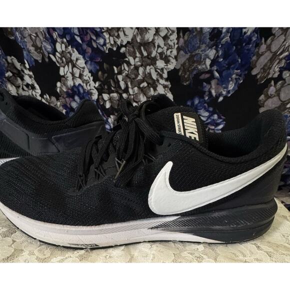 Size 8 - Nike Air Zoom Structure 22 Black Gridiron Running Shoes - Picture 4 of 8